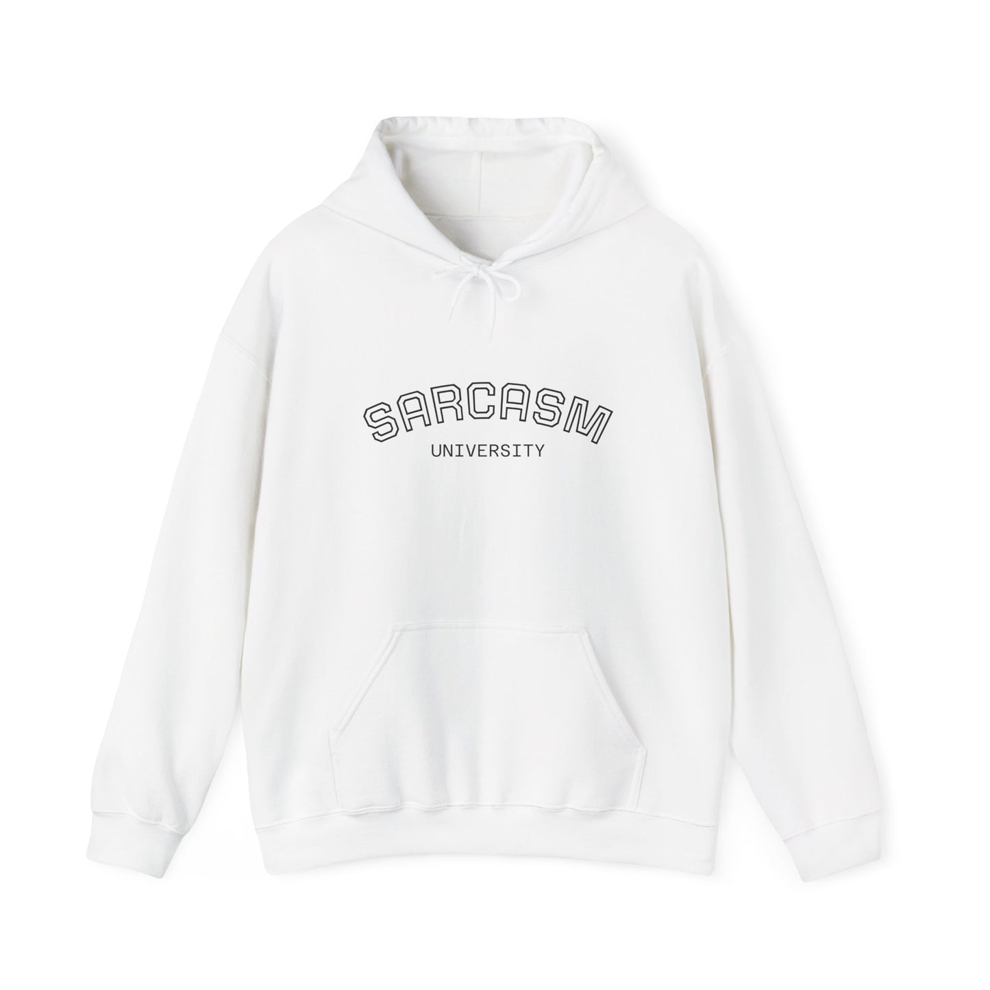Sarcasm University Hoodie, Funny Graphic Sweatshirt, Unisex Casual Wear, Perfect for Gifting, Cozy Pullover for Everyday