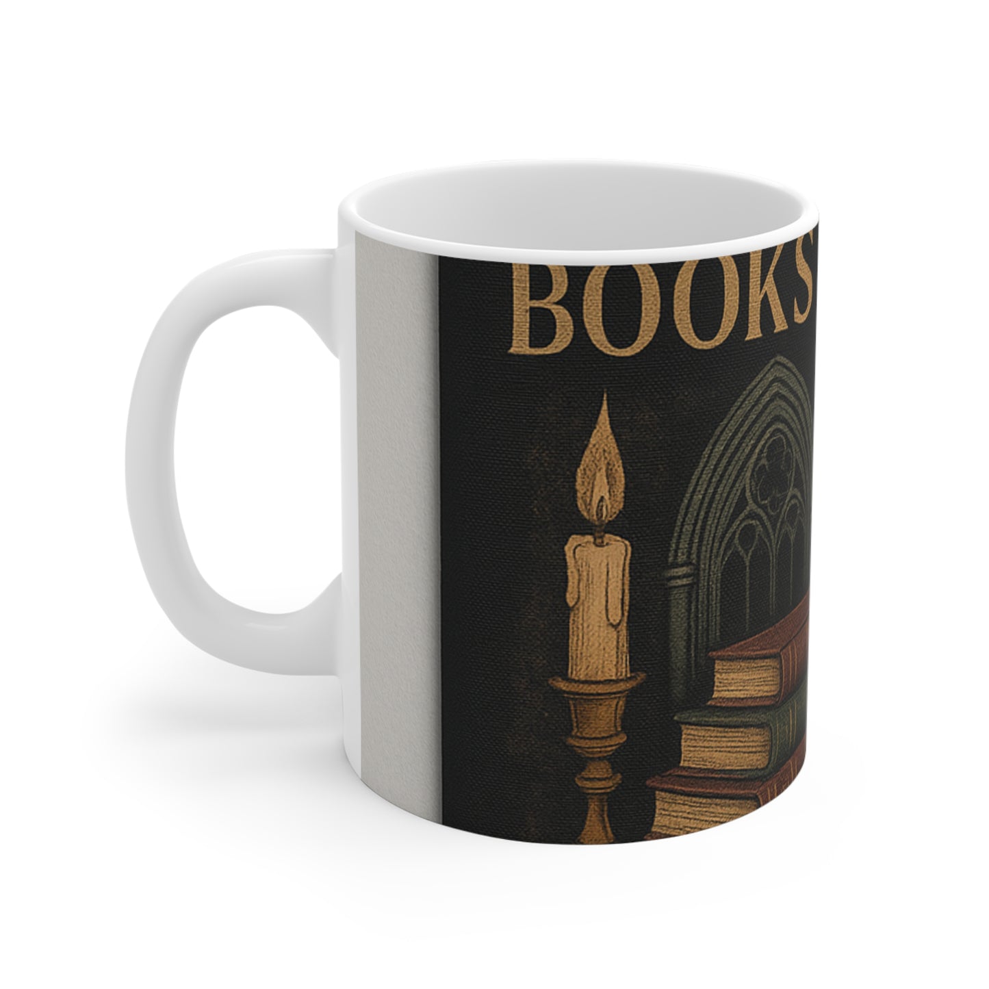 Dark Academia Coffee Mug - FUELED BY BOOKS & COFFEE