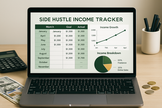 Side Hustle Income Tracker Mockup